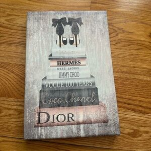 Canvas Stack of Books print